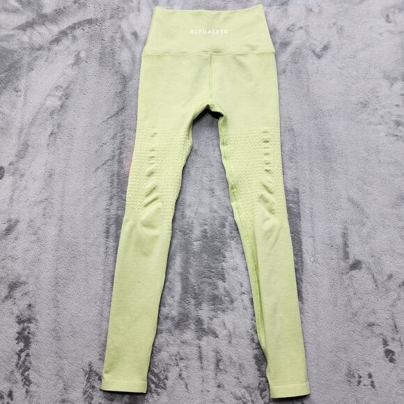 Alphalete Pants Womens S Lime Green Amplify Legging Seamless Workout Yoga Gym - Picture 3 of 12